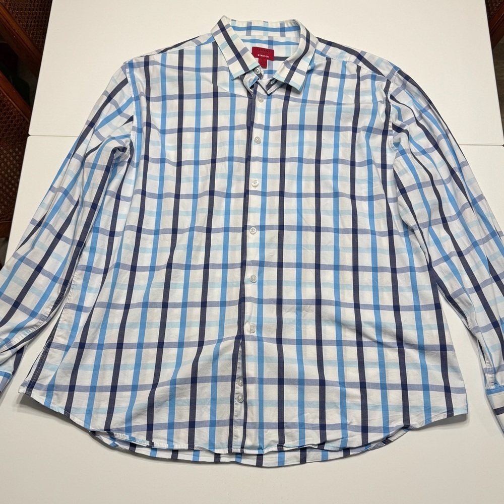 Alfani Men's Blue XL Checkered Shirt - Picture 3 of 3